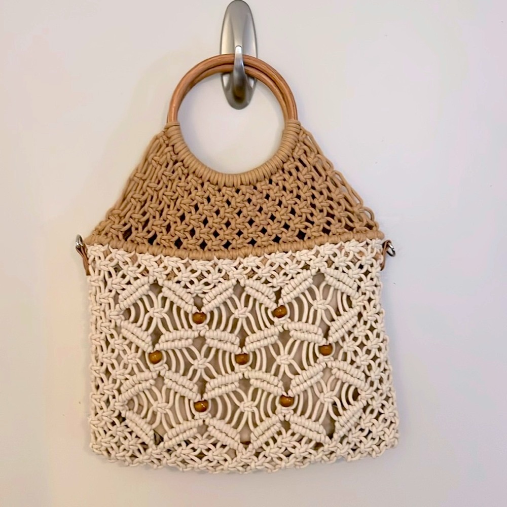 Crown Vintage Macrame Bucket Bag